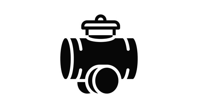 Tractor cistern icon animation outline best object on white background