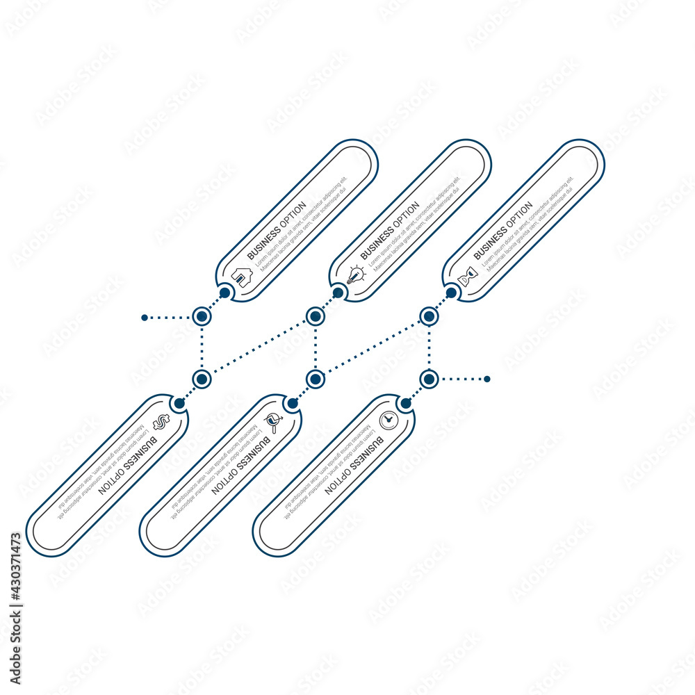 Aufkleber infographic elements data visualization vector design template. process chart. abstract elements of 