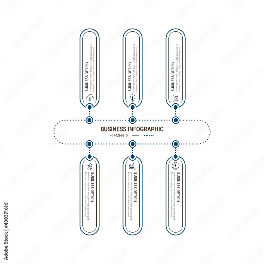 Aufkleber infographic elements data visualization vector design template. process chart. abstract elements of 