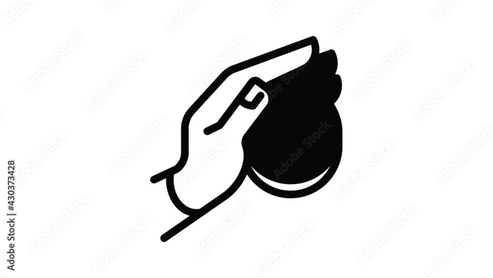 Poster take deposit coin icon animation outline best object on white background