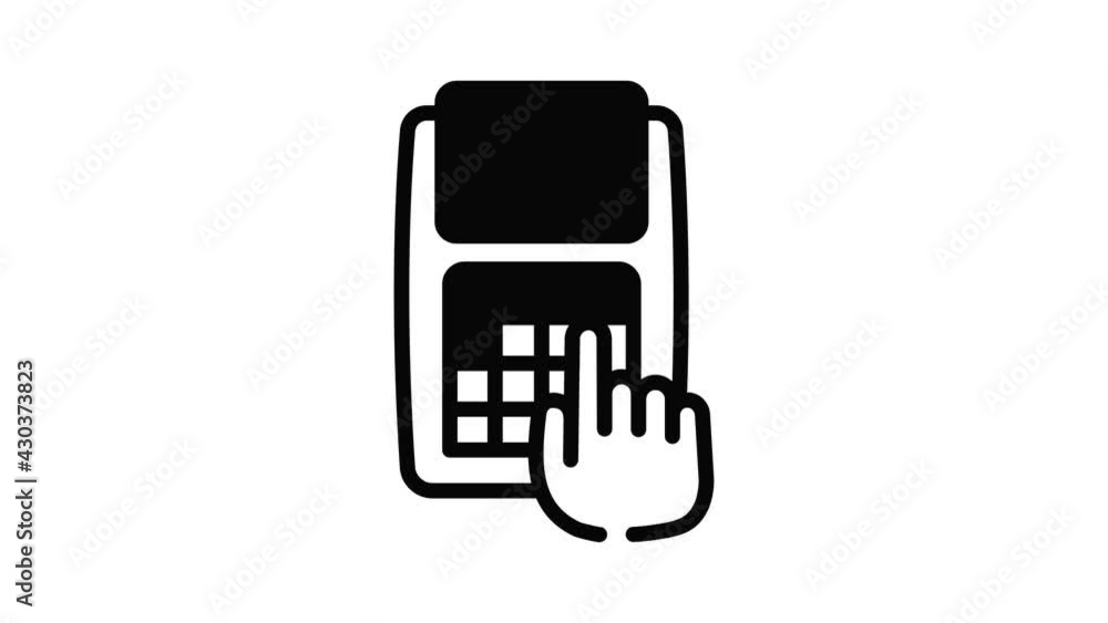 Aufkleber enter pin terminal icon animation outline best object on white background