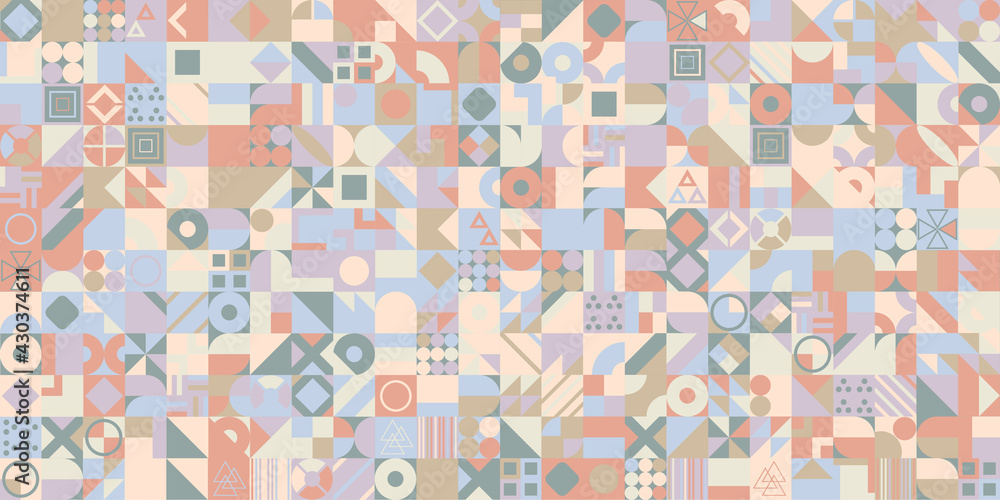 Poster abstract geometric pattern. multicolor figures. texture for print and banner.