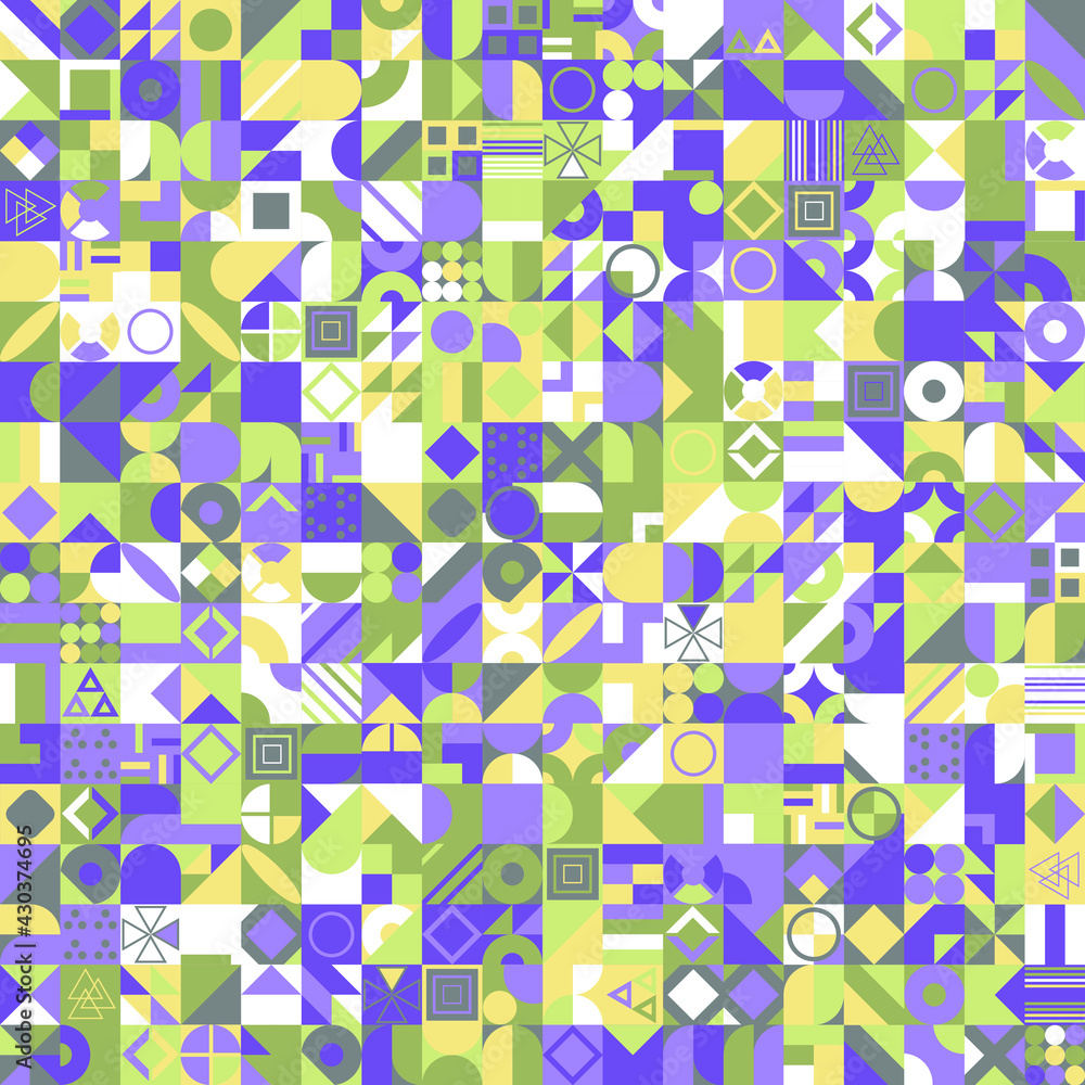 Poster abstract geometric pattern. multicolor figures. texture for print and banner.