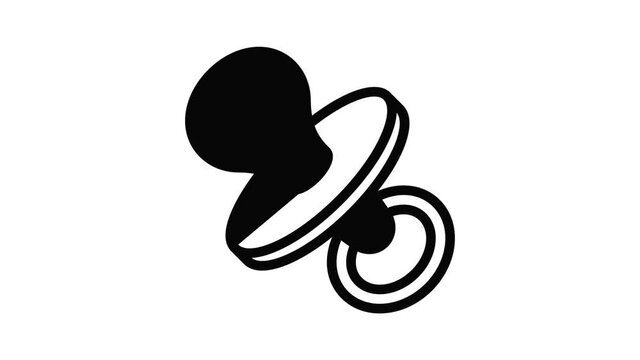 Pacifier icon animation outline best object on white background