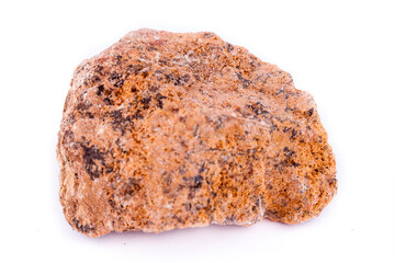 macro mineral stone hemimorphite on a white background