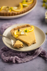 part de tarte au citron fait maison
