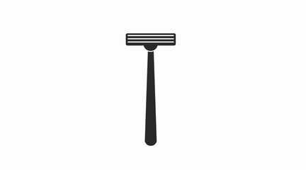 Razor Icon. Vector isolated black and white illustration of a razor blade