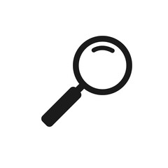 Magnifier icon isolated on white background. Search concept. Loupe. Vector illustration