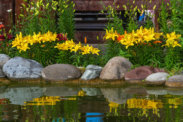 Beautiful decorative pond