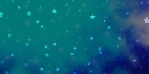 Light Pink, Blue vector background with small and big stars.