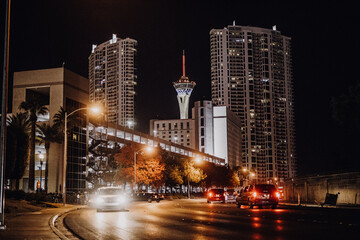 Amerika   Las Vegas Skyline bei Nacht