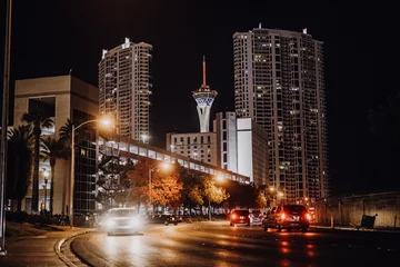 Foto op Plexiglas Amerika   Las Vegas Skyline bei Nacht © Sio Motion