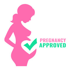Fototapeta na wymiar Pregnancy safe vector icon