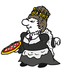 Margherita queen of Italy (comics, illustration)