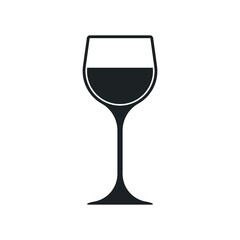The wineglass icon. Goblet symbol. Flat illustration