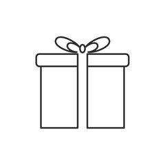 Gift symbol illustration. Trendy flat design style on white background