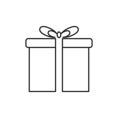 Gift symbol illustration. Trendy flat design style on white background