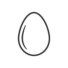 Egg symbol illustration. Flat design style on white background