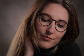 Young pretty woman in her mid 20s - portrait shot - studio photography