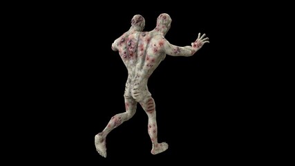 Fototapeta premium Zombie mutant 2 3D Render