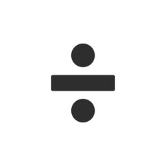 divide sign on white background. divide icon for web and app