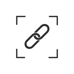 Chain flat icon. Link sign.