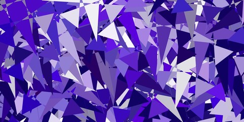 Light Purple vector template with triangle shapes.