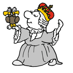 Marie Therese empress of Austria (comics, illustration)