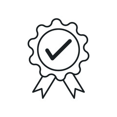 approvement icon. business quality check symbol template for graphic