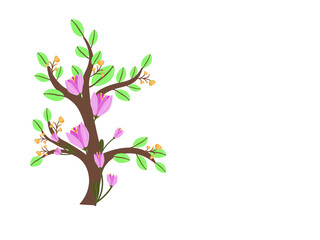 colorful Leaves tree and Flower background, Springtime, Season, Leaf,wallpaper