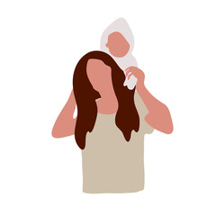 I love you mom illustration