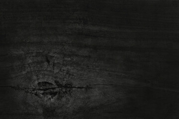 Black wooden wall background, texture of dark bark wood with old natural pattern for design art work, top view of grain timber.