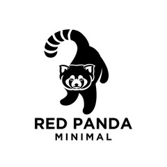 red panda silhouette logo icon design © Alpha Vector