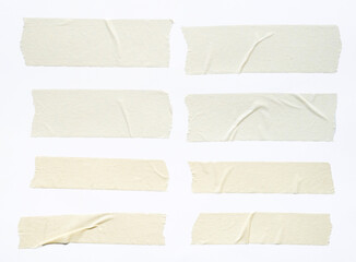 close up of adhesive tape wrinkle set on white background - 430395448