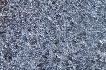 dark ice pattern consisting of frozen ice needles
