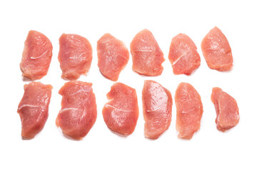 Turkey fillet isolated on a white background.
