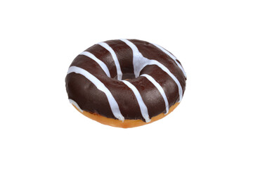 Sweet tasty donut isolated on white.