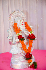 Lord Ganesha sculpture in Hinduism wedding ceremony
