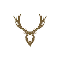 Deer head design vector illustration, Creative Deer head logo design concept template, symbols icons