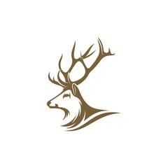 Fototapeta na wymiar Deer head design vector illustration, Creative Deer head logo design concept template, symbols icons