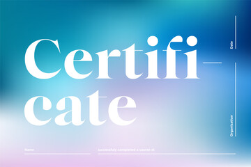 Certificate Design Template Modern Mockup for Print