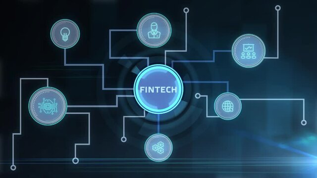 Fintech -financial technology concept. Business, Technology, Internet and network concept.
