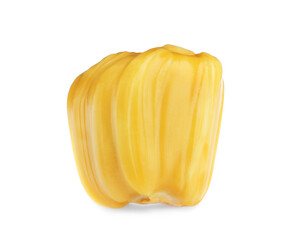 Delicious exotic jackfruit bulb isolated on white