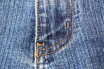 Denim surface texture. Jeans elements