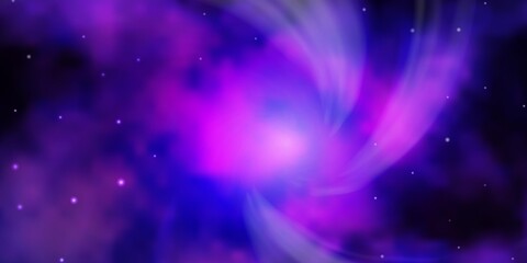 Obraz premium Light Purple vector layout with bright stars.