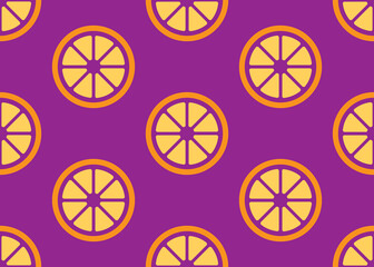 Lemon wedges. Seamless background for packaging and fabric design.