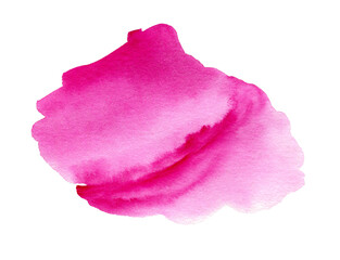 Abstract watercolor background. Hand drawn pink watercolor spot