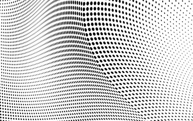 Abstract halftone wave dotted background