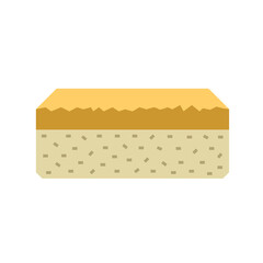 Concrete paver block pavement floor or brick vector icon. For landscape, outdoor and garden by construction paving on ground to create seamless pattern. That sidewalk, road, patio, path or street.