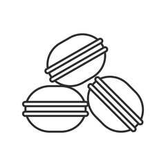 Linear style sign for mobile concept and web design. macarons symbol illustration
